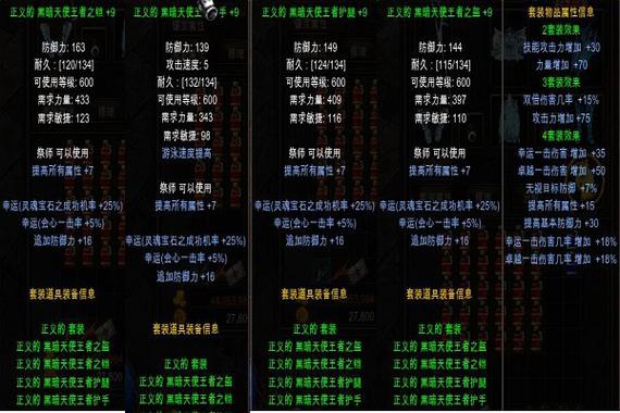 奇迹圣导师装备一览表缩略图