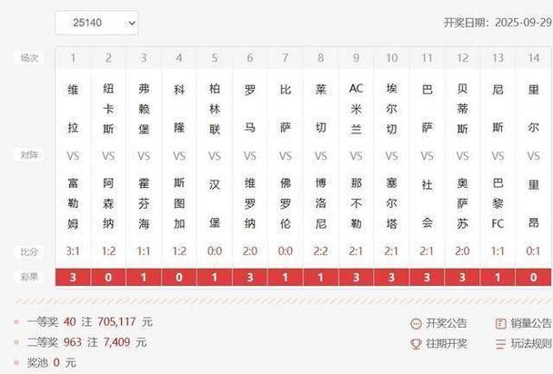 足彩串关奖金计算表