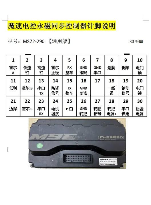 小牛控制器针脚定义图