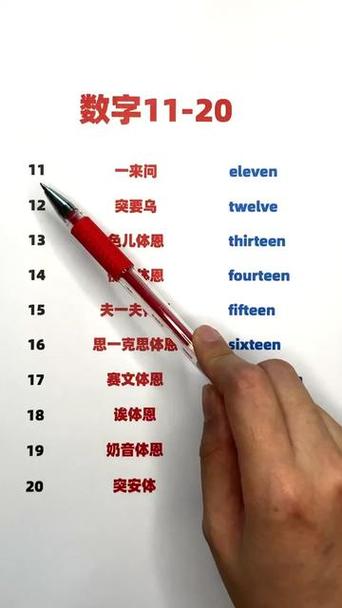 1～20英语单词