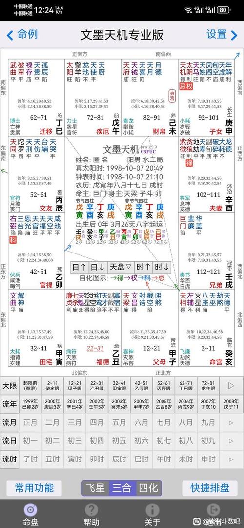 文墨天机紫微斗数命盘