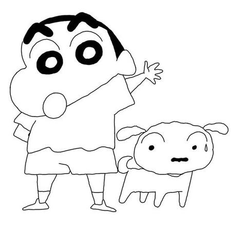 小新蜡笔小新怎么画