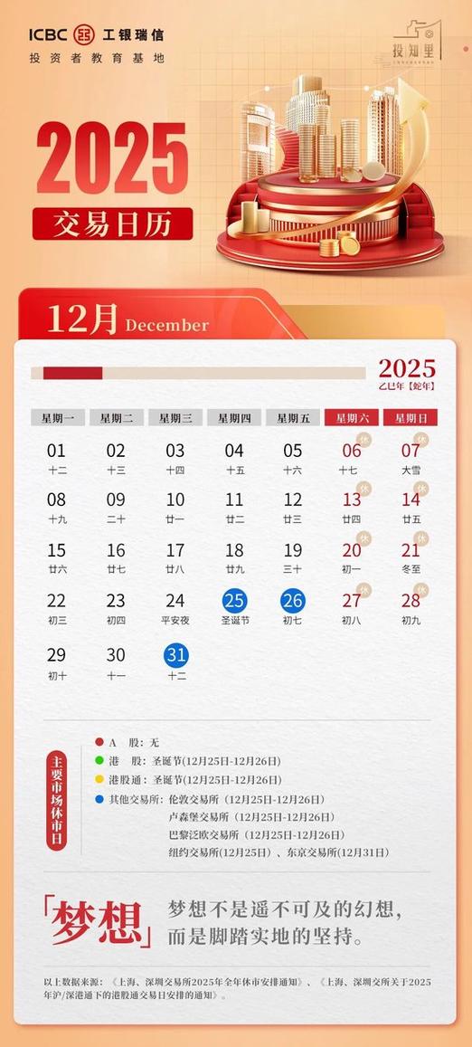 2025年12月日历表
