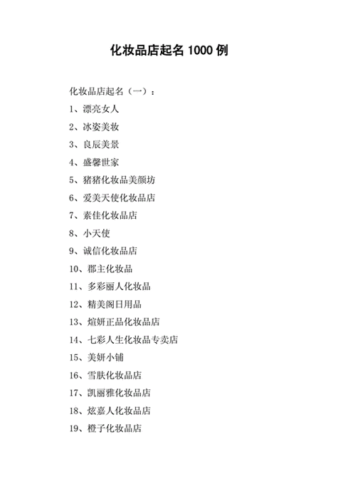 女装店铺取名字