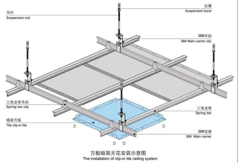 铝天花吊顶安装详细视频