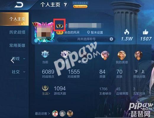 王者旁边的数字是什么意思游戏截图