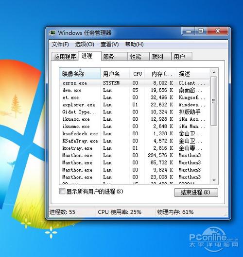 win7启动任务管理器无响应图标