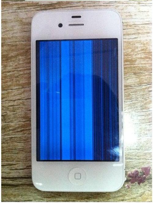 手机摔了一下出现白色竖条缩略图