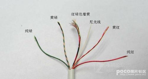 三线耳机内部红绿蓝接线图