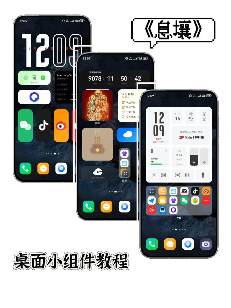 华为手机桌面小部件怎么添加