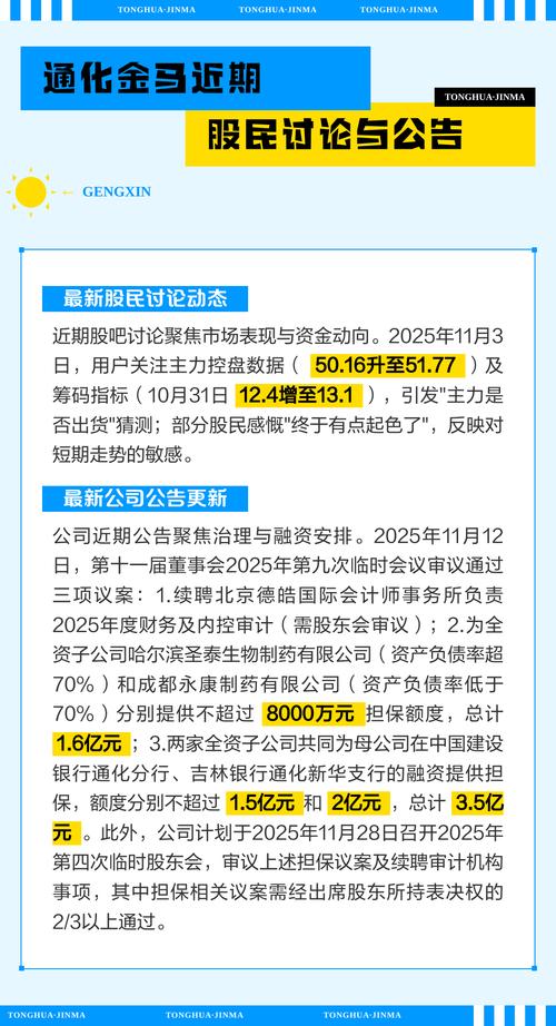 通化金马最新公告