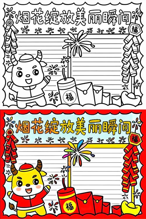 手抄报烟花简单又漂亮缩略图