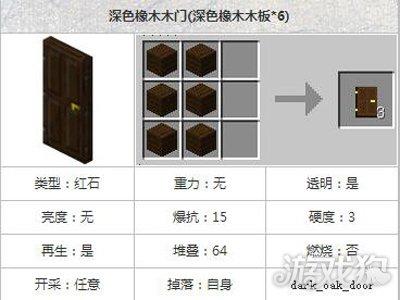 我的世界橡木门怎么做