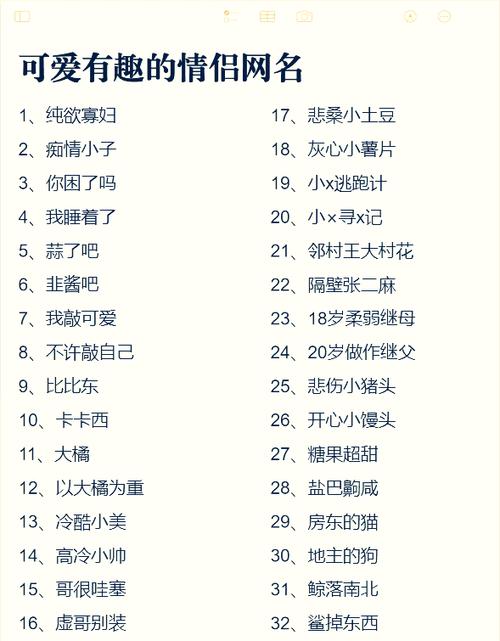 可爱的情侣沙雕网名