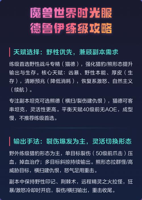 德鲁伊1-60攻略