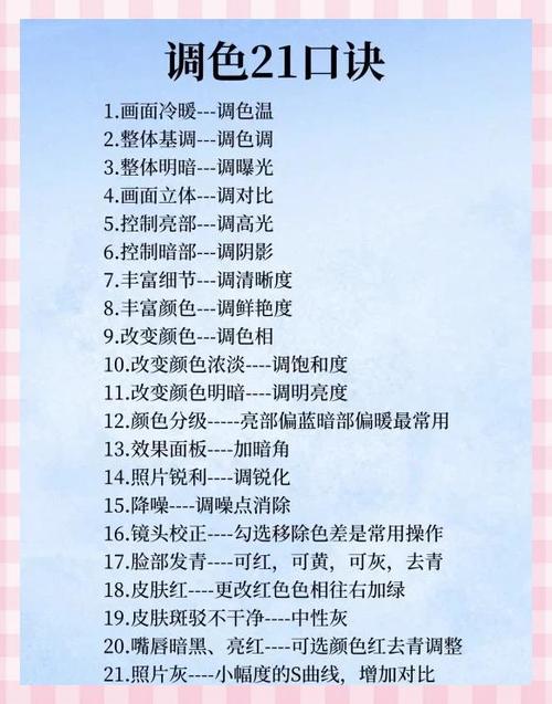 调色口诀