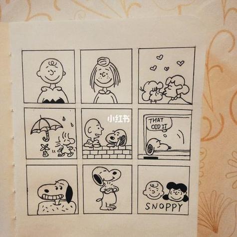 九宫格简笔画漫画可爱