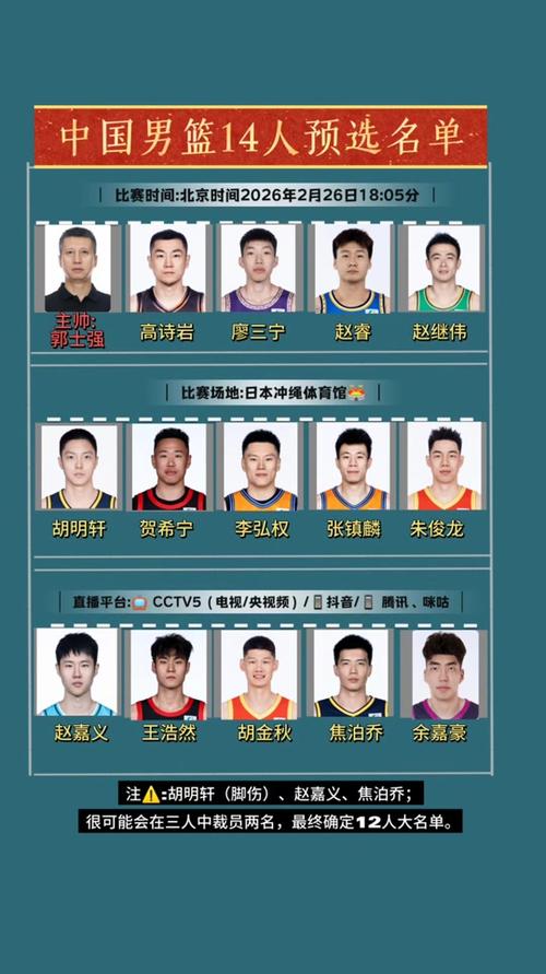 国篮12个人名单照片
