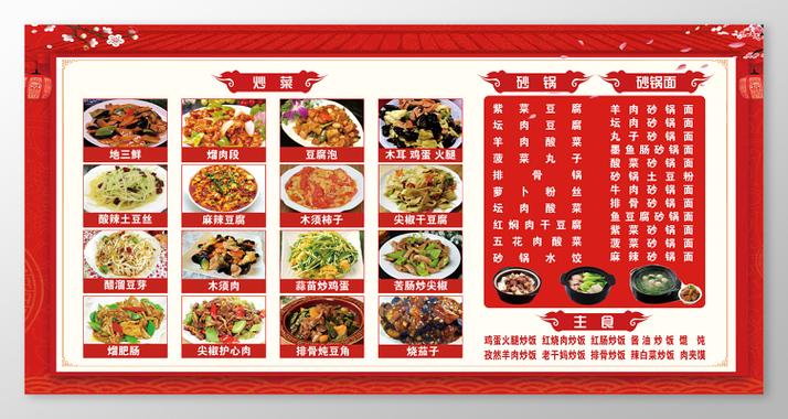 红色菜谱地图
