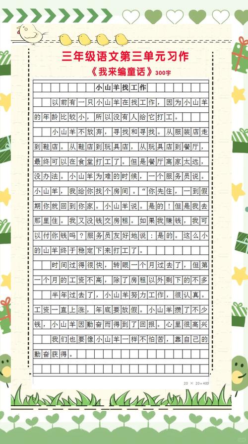 小学三年级童话作文300字