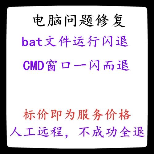 bat文件闪退,原因及解决