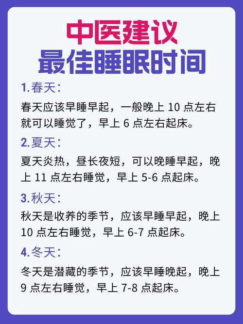 中医建议最佳睡眠时间