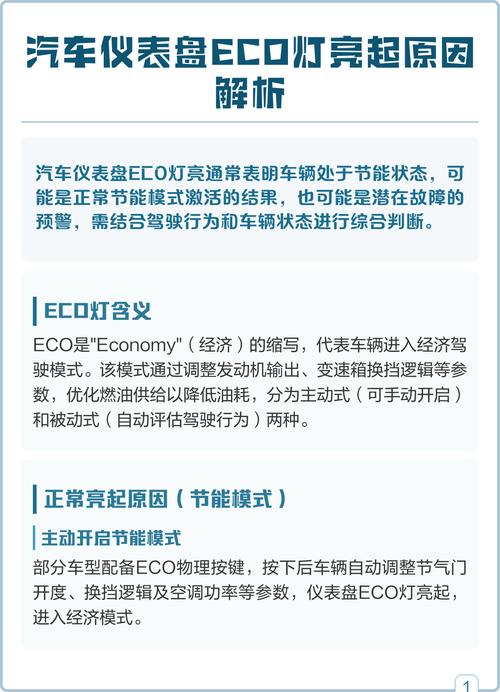 汽车仪表盘eco灯亮是怎么回事缩略图