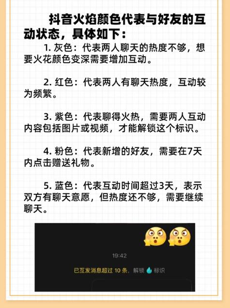 抖音火花颜色的区别