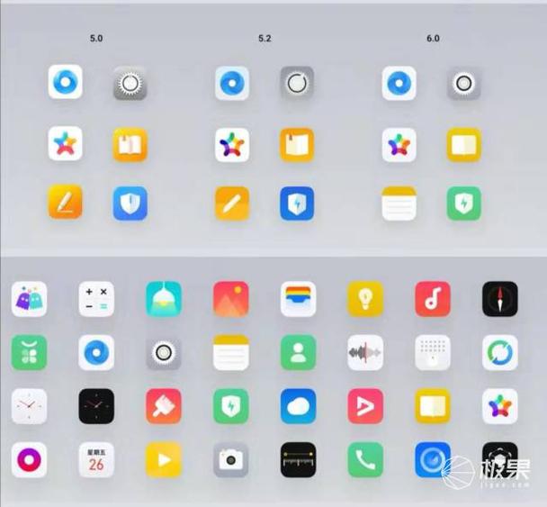 coloros6图标变小了