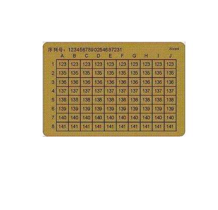 银行电子口令卡
