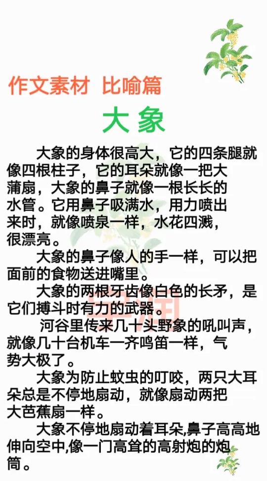 大象作文