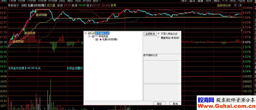 分时顶格吸筹峰副图源码