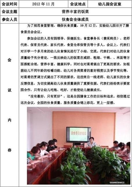 会议记录表格(通用版)