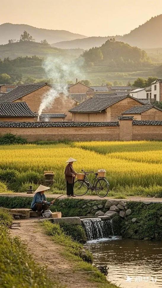 画一幅村庄的画