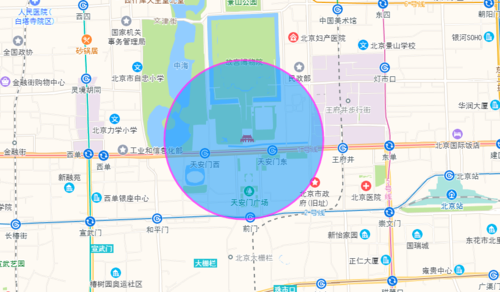 高德地图定点半径画圆
