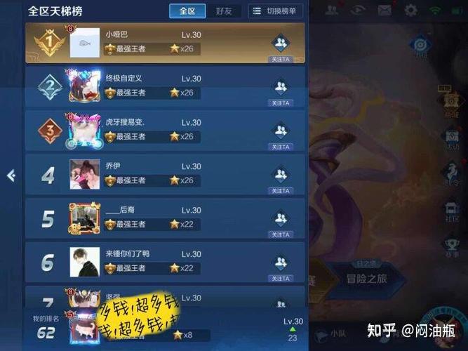 王者荣耀微信区一览表