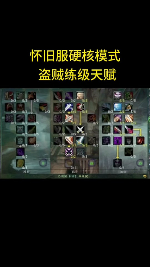 1到80级盗贼练级天赋