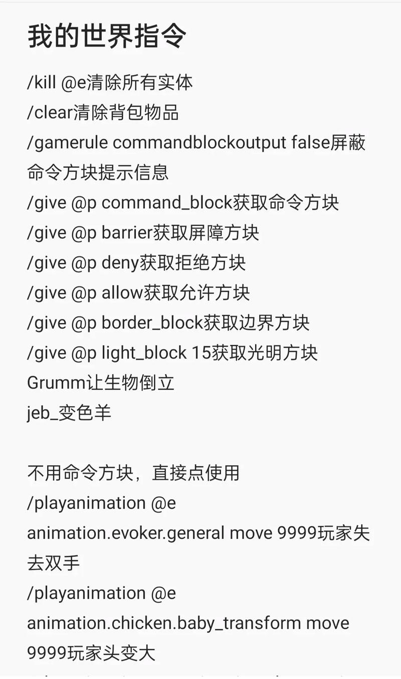 我的世界清除玩家装备的指令游戏截图