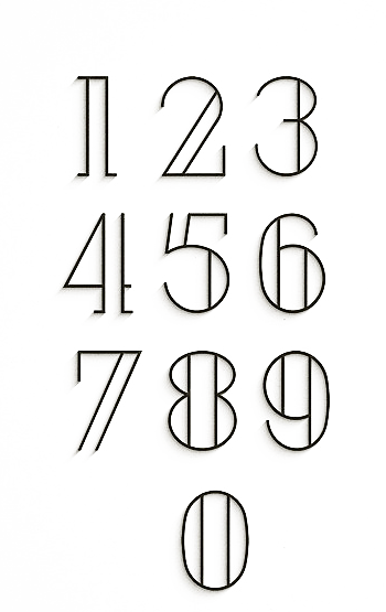 花体阿拉伯数字复制