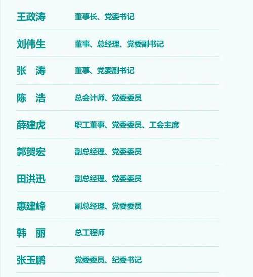 国家电网厅级干部名单
