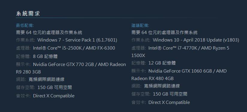 玩steam游戏电脑配置