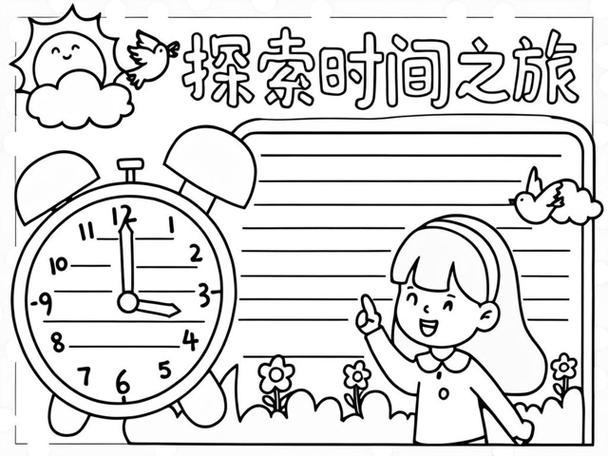 时间小书三年级怎么画