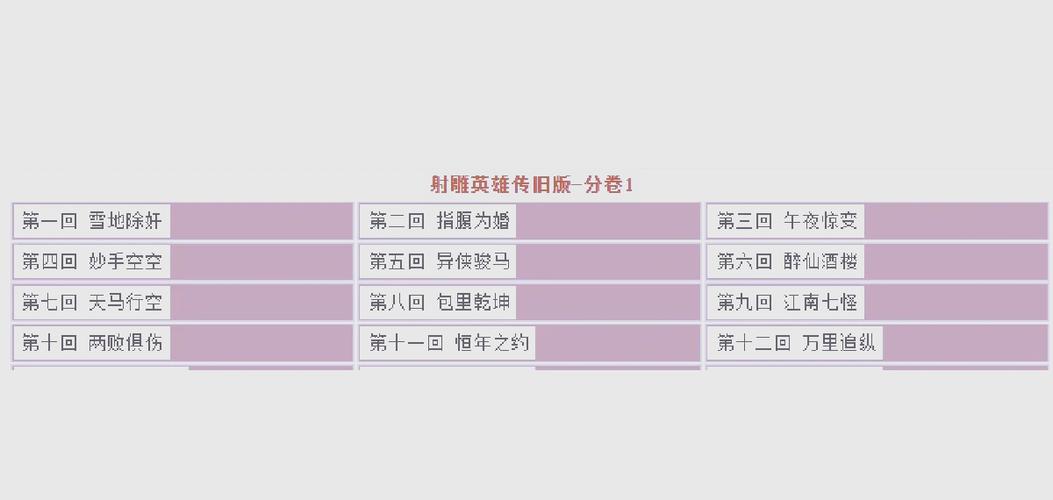 射雕英雄传新修版和旧版