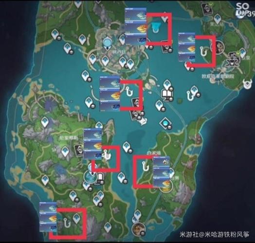 原神钓鱼点位图