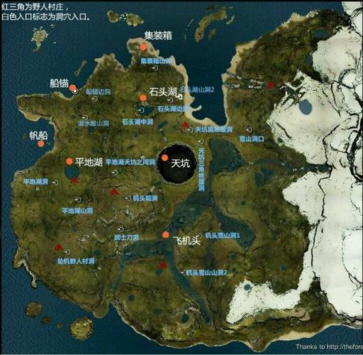 森林游戏物品位置地图