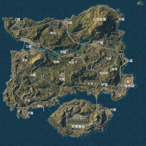和平精英 海岛地图缩略图