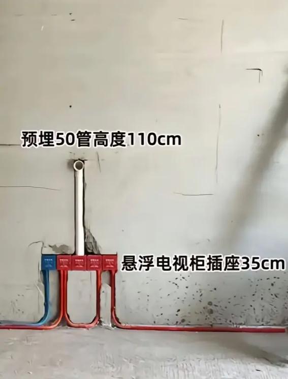电视背景墙预留50管子多高截图
