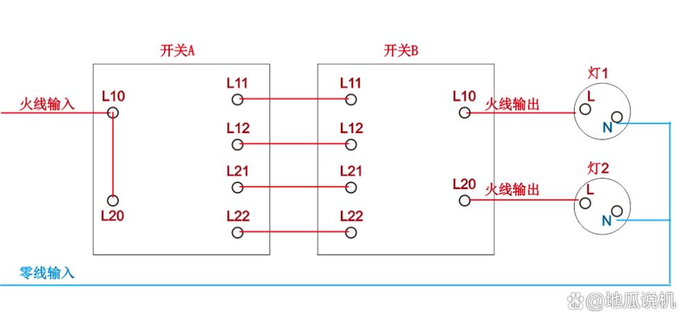 公牛四开开关l41接线图