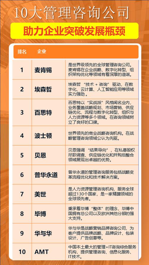 中国十大咨询公司