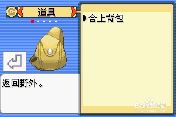 口袋妖怪水晶背包放不下